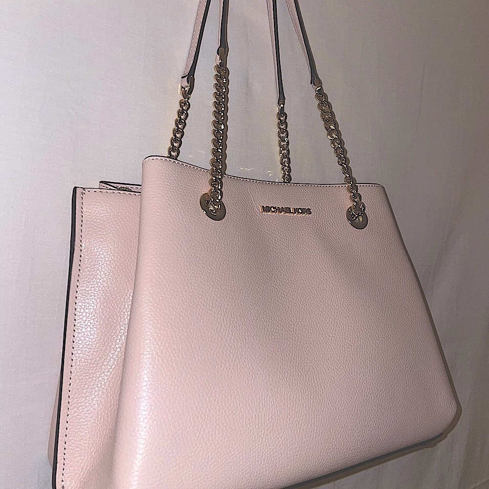 Michael Kors Pink and Gold Structured Tote